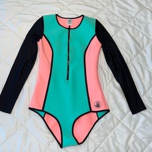 Long Sleeve One Piece Surf Swimsuit!